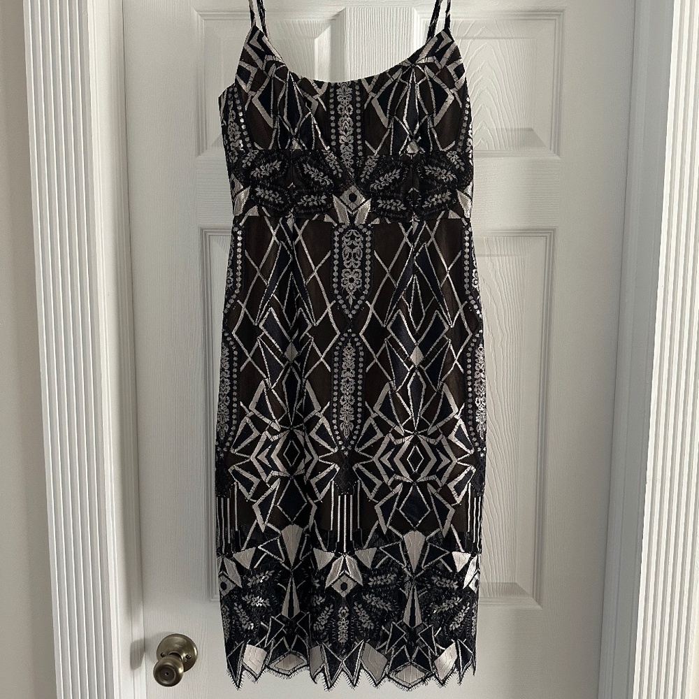 Bcbgmaxazria Spaghetti Strap Lace Dress